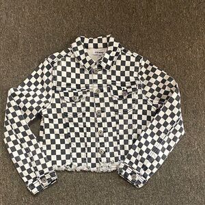 Steve Madden Monochrome Checkered Jacket
